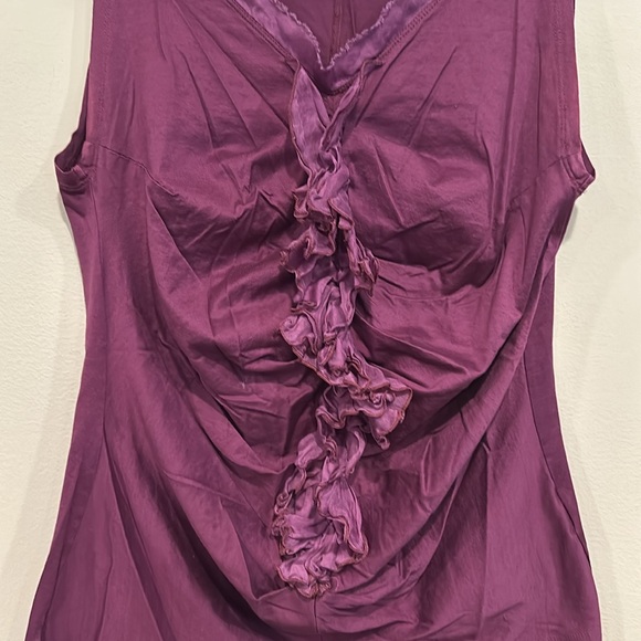 Aquilano Rimondi Plum Sleeveless Blouse sz 46 - Picture 4 of 8